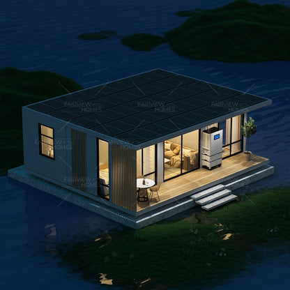 54m² L3 Zero Carbon Cabin Prefab House With Solar System for Hotel Home